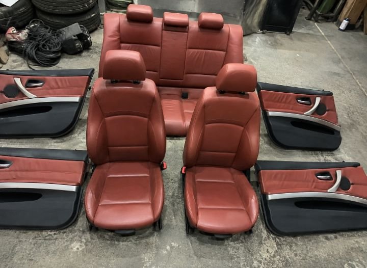 BMW E91 LCI M Sport Full Red Leather Interior + Door Cards