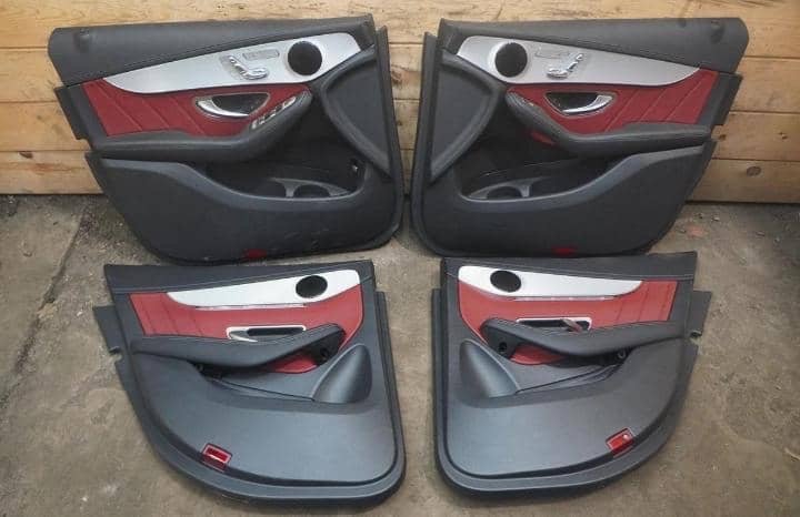 Mercedes-Benz GLC X253 / C253 – OEM AMG Red & Black Front Door Cards