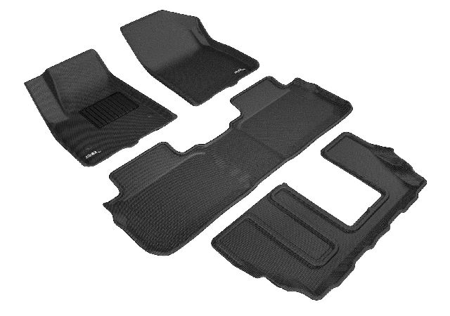 2019 GMC Acadia Floor Mat Set  - Front, Rear and Third Row 3D MAXpider - view 5