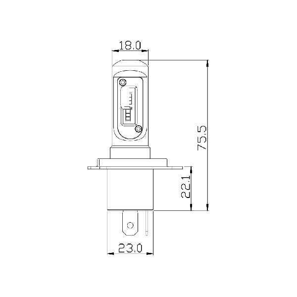 2019 Kia Rio Headlight Bulb  - High Beam and Low Beam ARC Lighting