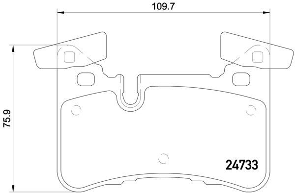 2015 Mercedes-Benz E63 AMG Disc Brake Pad Set  - Rear Brembo