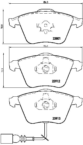 2006 Volkswagen Passat Disc Brake Pad Set  - Front Brembo