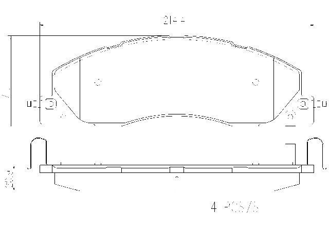 2011 Ram 3500 Disc Brake Pad Set  - Front Brembo - view 2