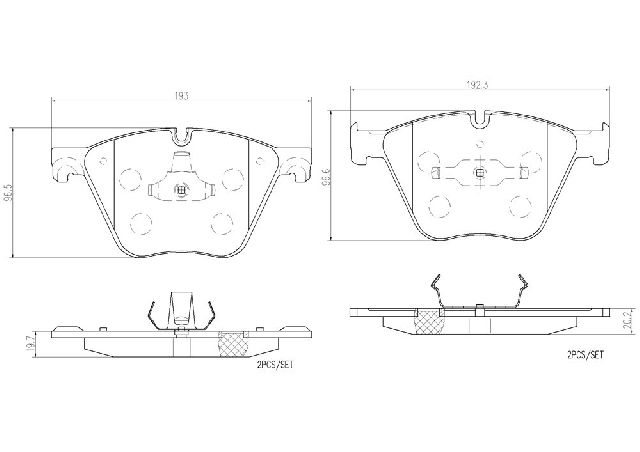 2015 BMW Alpina B7L Disc Brake Pad Set  - Front Brembo