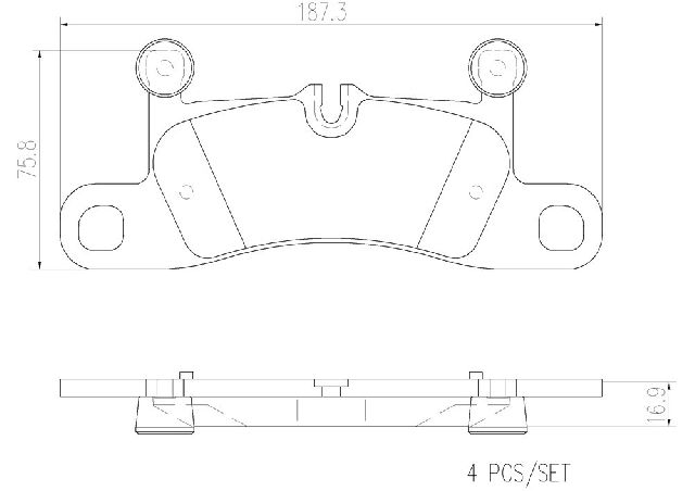 2014 Volkswagen Touareg Disc Brake Pad Set  - Rear Brembo