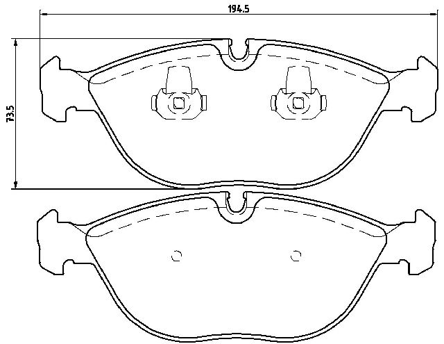 1998 BMW 750iL Disc Brake Pad Set  - Front Brembo
