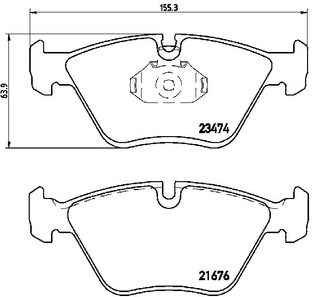 2008 BMW Z4 Disc Brake Pad Set  - Front Brembo