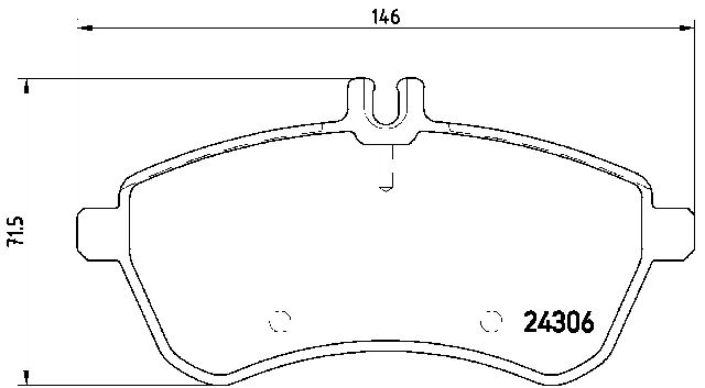 2012 Mercedes-Benz C300 Disc Brake Pad Set  - Front Brembo
