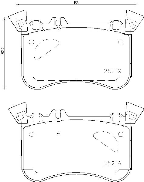 2015 Mercedes-Benz GLA45 AMG Disc Brake Pad Set  - Front Brembo