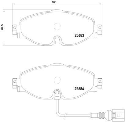 2015 Volkswagen Golf Disc Brake Pad Set  - Front Brembo