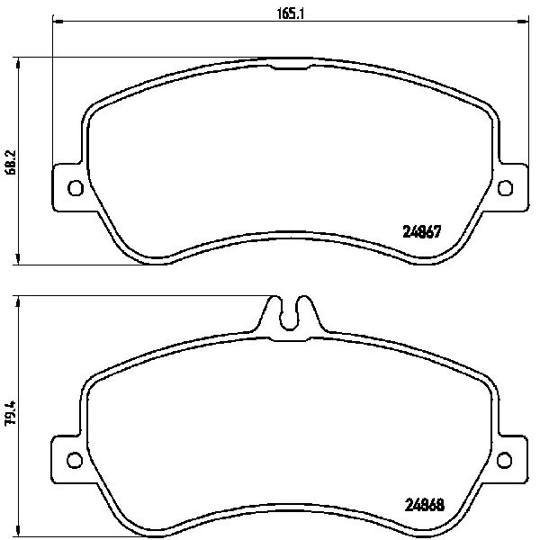 2015 Mercedes-Benz GLK250 Disc Brake Pad Set  - Front Brembo - view 3