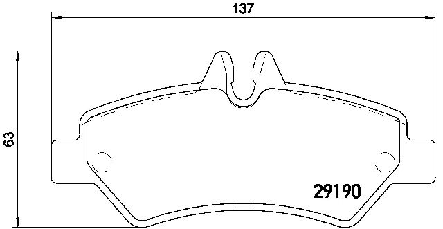 2013 Mercedes-Benz Sprinter 2500 Disc Brake Pad Set  - Rear Brembo
