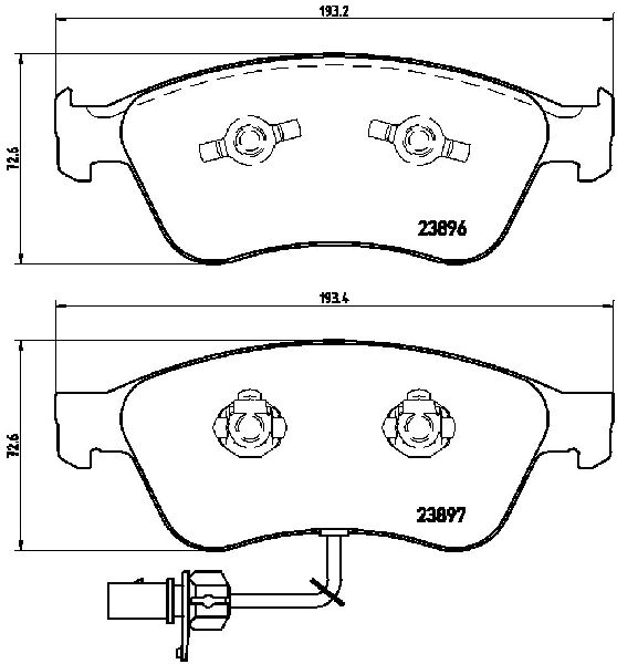 2005 Volkswagen Phaeton Disc Brake Pad Set  - Front Brembo