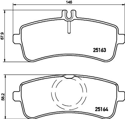 2018 Mercedes-Benz SL63 AMG Disc Brake Pad Set  - Rear Brembo