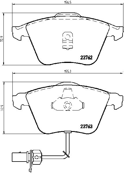 2002 Audi A6 Disc Brake Pad Set  - Front 6 Cyl 3.0L Brembo