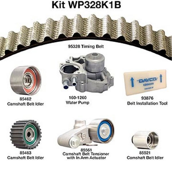 2011 Subaru Impreza Engine Timing Belt Kit with Water Pump 4 Cyl 2.5L Dayco