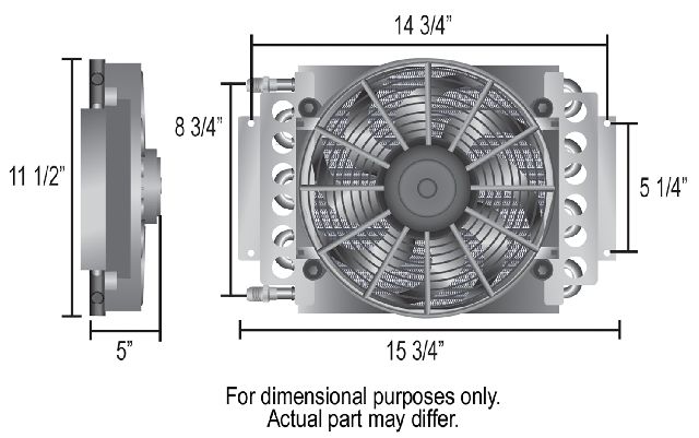 2014 Ram 1500 Engine Oil and Automatic Transmission Oil Cooler 6 Cyl 3.0L Derale
