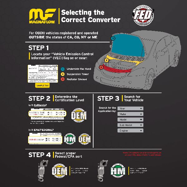 2000 Mercedes-Benz SL600 Catalytic Converter  - Left 12 Cyl 6.0L MagnaFlow Performance Exhaust - view 9