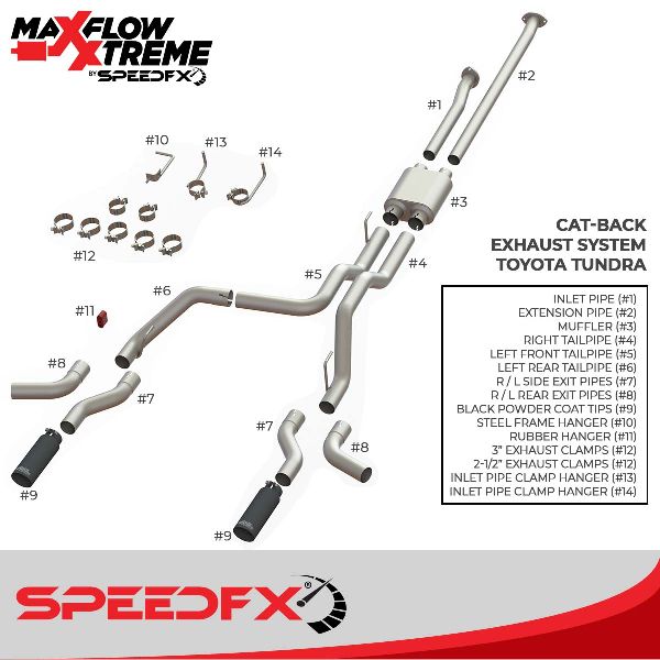 2016 Toyota Tundra Exhaust System Kit SpeedFx - view 2