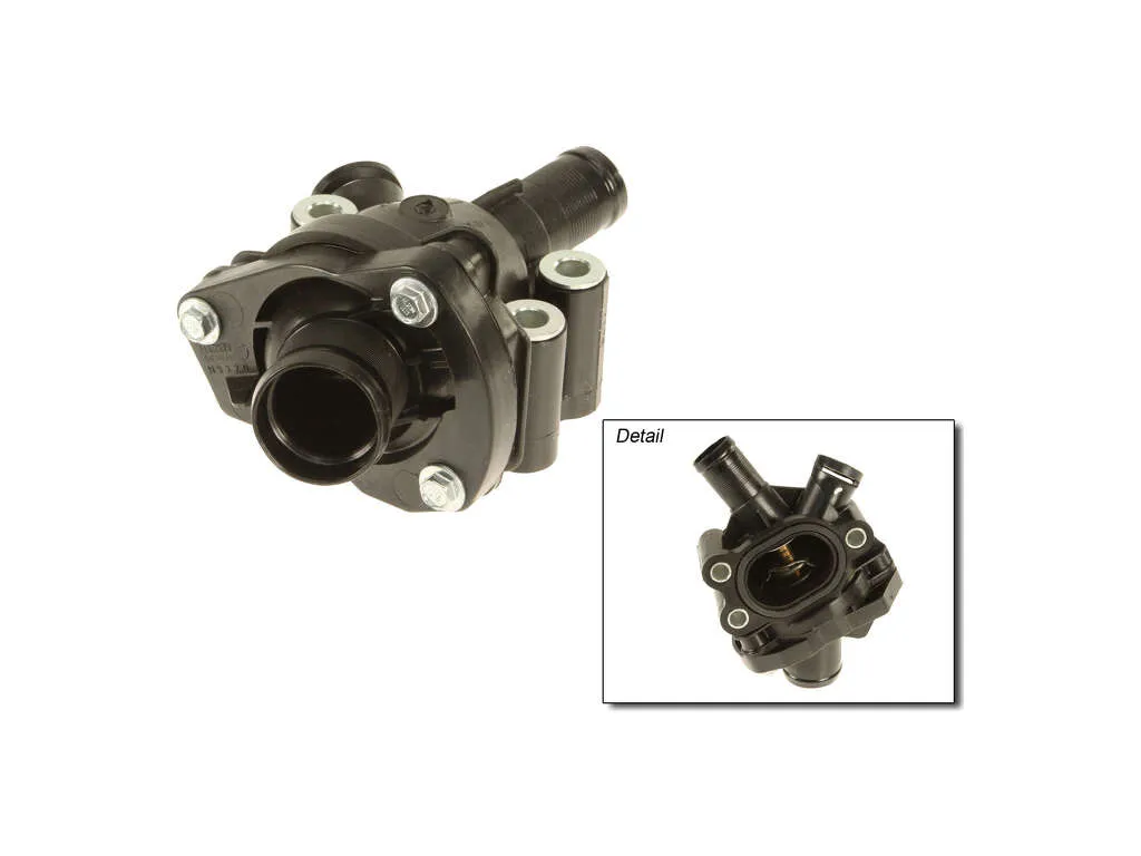 2007 Volvo C70 Engine Coolant Thermostat / Water Outlet Assembly Genuine